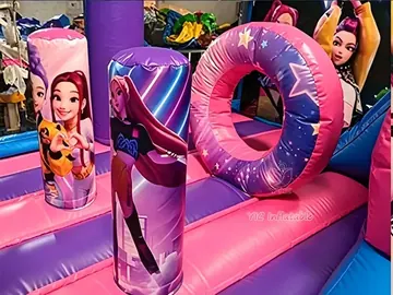 k-pop themed inflatable bounce-and-slide attraction detail view