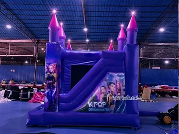 k-pop themed inflatable bounce-and-slide attraction detail view
