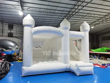 Luxury White Bounce House detail view