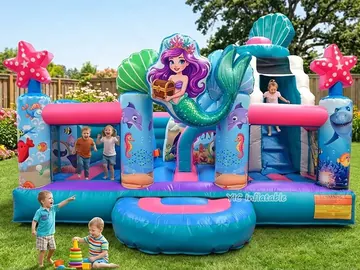 Mermaid Inflatable Bounce House with Pool product image