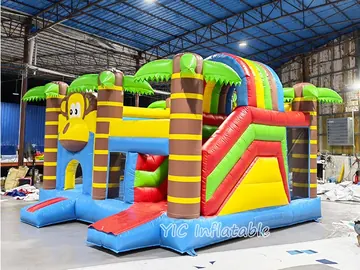 Monkey Bounce House with Slide play layout