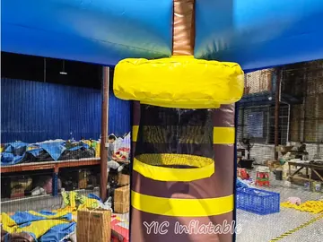 Monkey Bounce House with Slide commercial attraction view