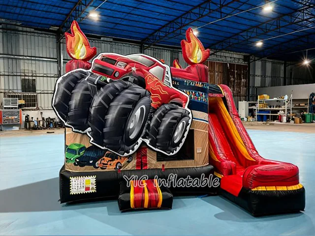Monster Truck Bounce House with Slide product image