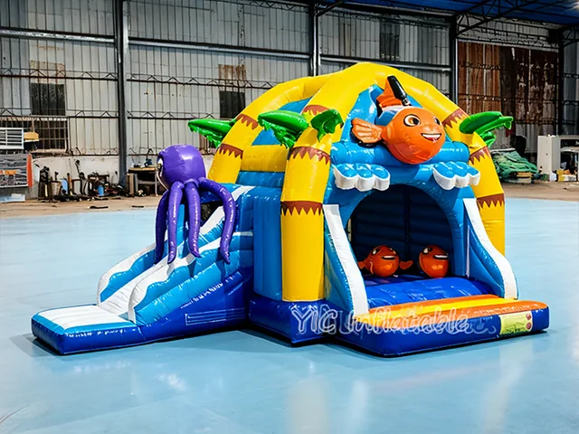 Ocean Fish Bouncy Castle Slide product image