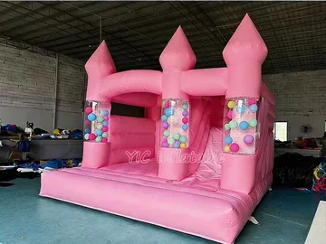 custom inflatable bounce-and-slide attraction rear view