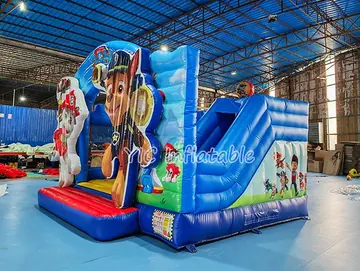 Paw Patrol Bounce House with Slide for Rental side view
