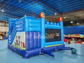 Paw Patrol Bounce House with Slide for Rental commercial attraction view