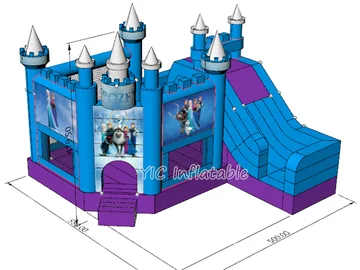 Disney Princess Combo Bounce House commercial attraction view