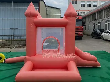 Pink Bounce Castle with Slide play layout