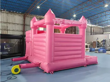 Pink Castle Bounce House detail view