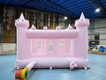 Pink Princess Bounce House commercial attraction view
