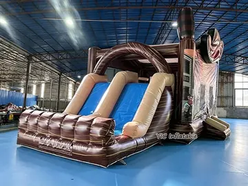 Western Cowboy Bounce House Combo with Slide product image