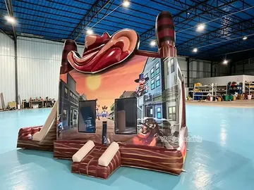 Western Cowboy Bounce House Combo with Slide product image
