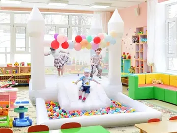 Pastel Inflatable Bounce House play layout
