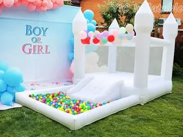 Pastel Inflatable Bounce House commercial attraction view