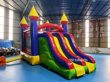 Dual Slide Combo Bounce House front view