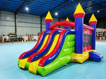 Dual Slide Combo Bounce House side view