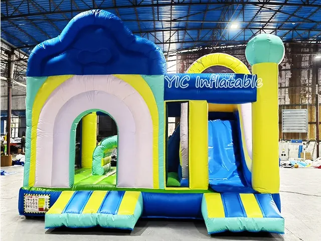 Rainbow Inflatable Castle Slide Combo product image