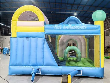Rainbow Castle Combo Bounce House detail view