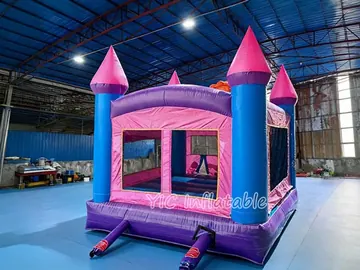 Rainbow Castle Bounce House side view