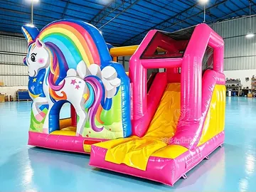 Unicorn Rainbow Bounce House play layout