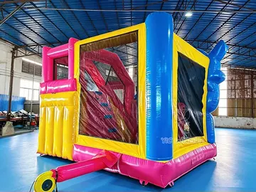 Unicorn Rainbow Bounce House detail view