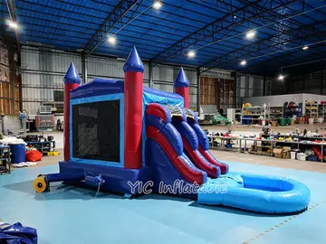 Bounce House Combo with Pool side view