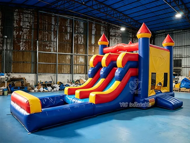Primary-Color Triple-Slide Castle product image