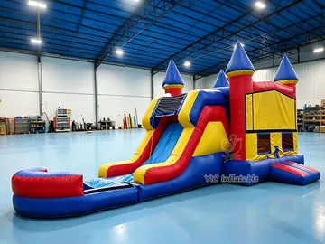 Blue Red Yellow Bounce House detail view