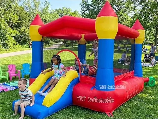 Red Bouncy Castle with a Slide product image