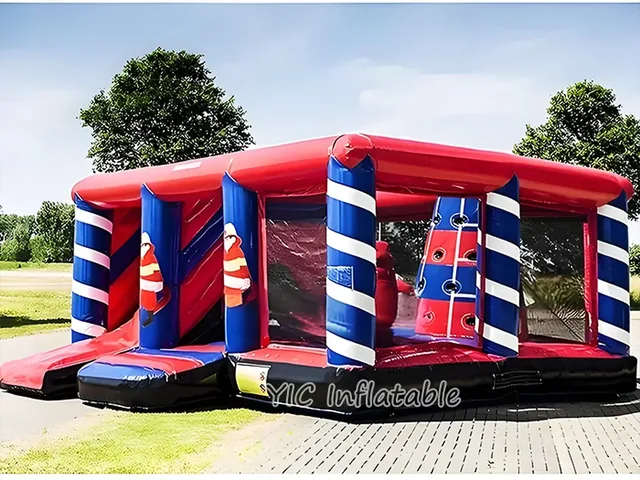 Red Bouncy Castle with a Slide product image