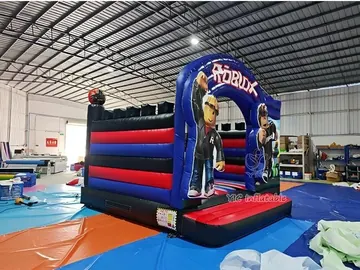 roblox themed inflatable bounce-and-slide attraction detail view