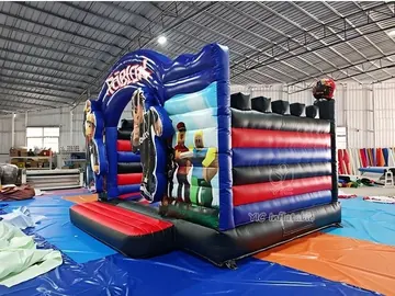 roblox themed inflatable bounce-and-slide attraction detail view