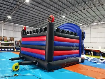 roblox themed inflatable bounce-and-slide attraction detail view