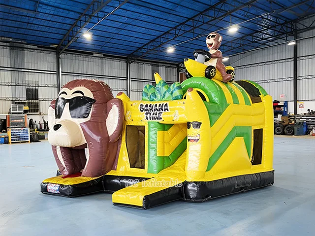 Monkey Theme Bounce House with Slide product image