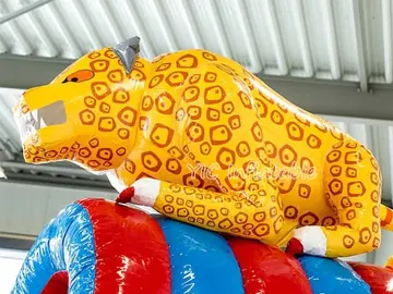 Jumporange Safari Bounce House with Slide commercial attraction view