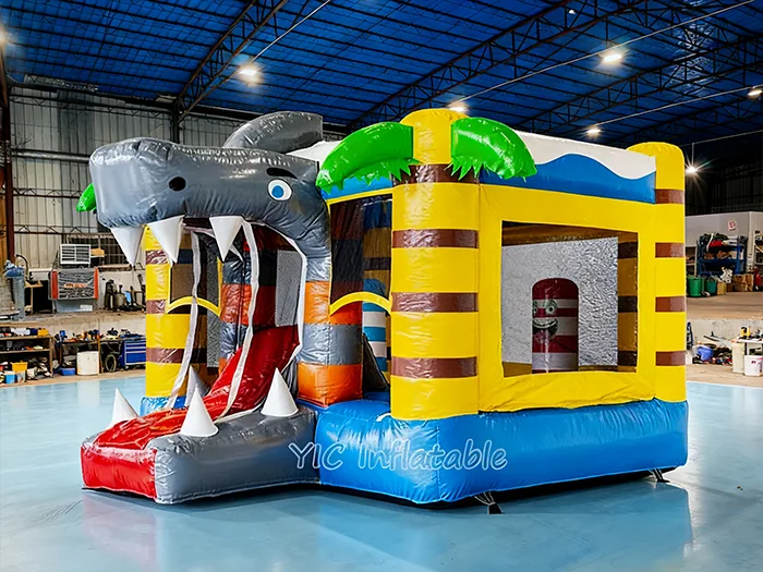 Inflatable Hippo Bouncer front view