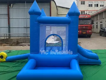 Small Bounce House with Slide and Ball Pit play layout
