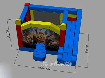 Outer Space Themed Bounce House commercial attraction view