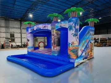 Moana Themed Bounce House side view