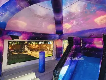 Spaceship Inflatable Jumper with Pool detail view