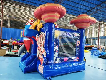 Spaceship Inflatable Bounce House side view