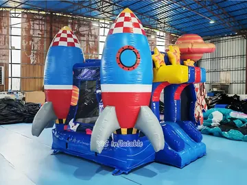 Spaceship Inflatable Bounce House detail view