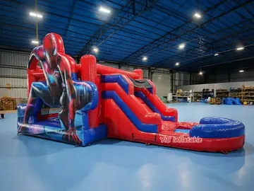custom inflatable bounce-and-slide attraction rear view