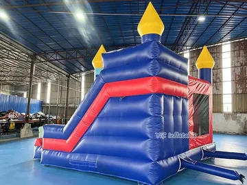 spiderman themed inflatable bounce-and-slide attraction detail view