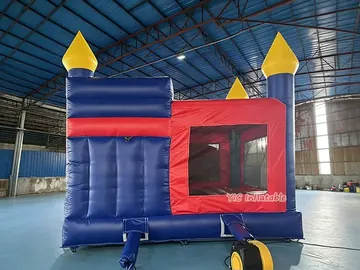 spiderman themed inflatable bounce-and-slide attraction detail view