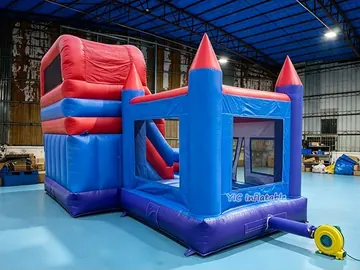 Commercial Spiderman Bounce House with Slide detail view