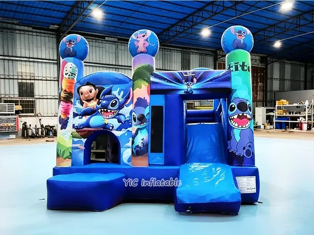 Stitch Bouncy Castle with Slide product image