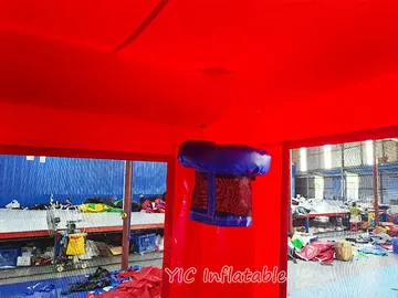 Superhero Bounce House with Slide commercial attraction view