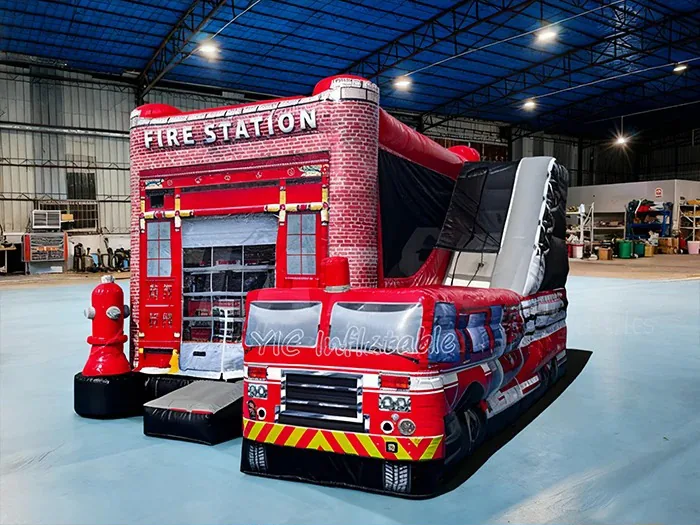Fire Station Inflatable Slide Combo product image